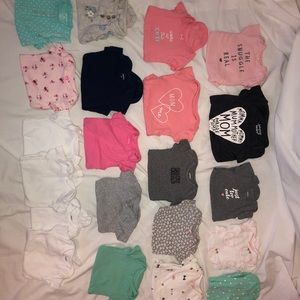 Newborn girl Lot of Cloths and Sleepers